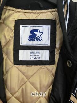 New Orleans Saints? Varsity Starter Jacket Full Snap Quilt Lined Sz M Medium