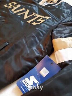 New Orleans Saints? Varsity Starter Jacket Full Snap Quilt Lined Sz Med