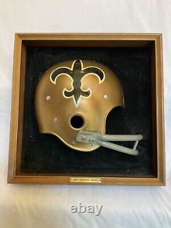 New Orleans Saints Vintage RIDDell Kra-Lite RK Full Size Football Helmet Plaque