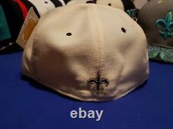 New Orleans Saints Vintage Snapback Hat New Era Pro Model Very Rare NOLA 7 1/4
