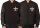 New Orleans Saints Wool & Leather Reversible Jacket With Embroidered Logos Nwt