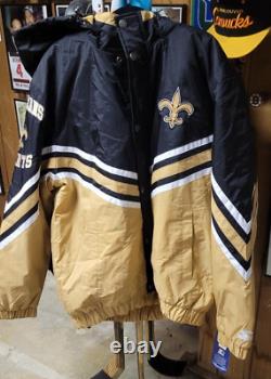 New Orleans Saints XL STARTER hooded jacket NWT NFL