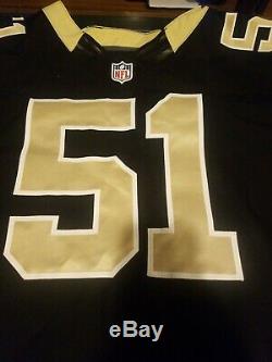 New Orleans Saints manti te'o Game Issued Black Jersey