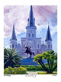 New Orleans St. Louis Cathedral 12x16 Artist, Giclee Print, Impressionism