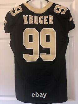 Nike Authentic Elite Paul Kruger Player Issued New Orleans Saints Jersey PROCUT