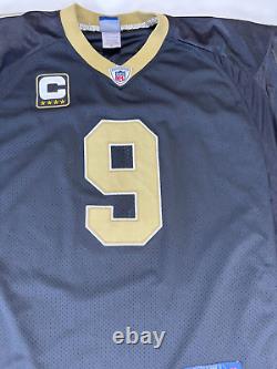 Nike NFL Drew Brees New Orleans Saints #9 Jersey Mens Size 54 XL On Field Black