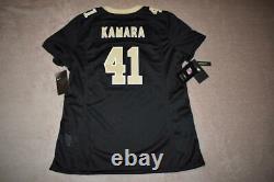 Nike New Orleans Saints Alvin Kamara #41 Women's Home Game Jersey Black NWT