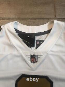 Nike New Orleans Saints Drew Brees #9 Stitched Sewn Jersey White Gold Sz XL $150