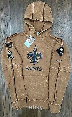 Nike New Orleans Saints Salute to Service Hoodie 2023 Sideline Pullover 2XL XXL