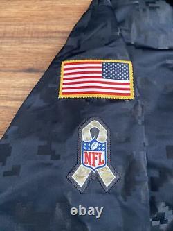 Nike On Field New Orleans Saints Salute to Service Black Camo Jacket Size XXL