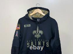 Nike Therma NFL New Orleans Saints Salute to Service Hoodie NKDY-00A Mens L NEW