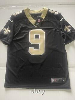 Nike Vapor Drew Brees #9 NFL New Orleans Saints Jersey Mens Size Large 32NM-NSLH
