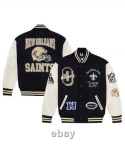 OVO New Orleans Saints Varsity Jacket with FREE SHIPPING