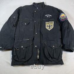 RARE Vintage NFL Member Club Stadium Parka Jacket Coat New Orleans Saints XL