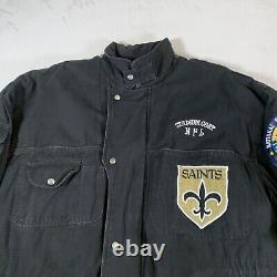 RARE Vintage NFL Member Club Stadium Parka Jacket Coat New Orleans Saints XL