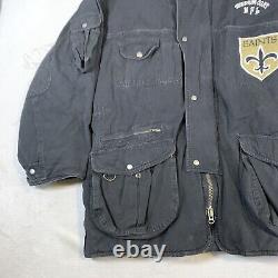 RARE Vintage NFL Member Club Stadium Parka Jacket Coat New Orleans Saints XL