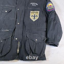 RARE Vintage NFL Member Club Stadium Parka Jacket Coat New Orleans Saints XL