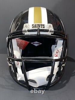 RIDDELL SPEED NEW ORLEANS SAINTS CUSTOM FOOTBALL HELMET LRG AUTHENTIC brees Kama