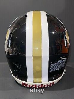 RIDDELL SPEED NEW ORLEANS SAINTS CUSTOM FOOTBALL HELMET LRG AUTHENTIC brees Kama