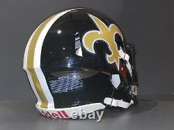 RIDDELL SPEED NEW ORLEANS SAINTS CUSTOM FOOTBALL HELMET LRG AUTHENTIC brees Kama