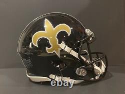 RIDDELL SPEED NEW ORLEANS SAINTS CUSTOM FOOTBALL HELMET LRG AUTHENTIC brees Kama