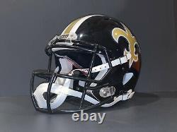 RIDDELL SPEED NEW ORLEANS SAINTS CUSTOM FOOTBALL HELMET LRG AUTHENTIC brees Kama