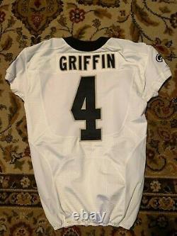RYAN GRIFFIN New Orleans Saints Nike Game Worn Flywire Size 44 Jersey #4 TULANE