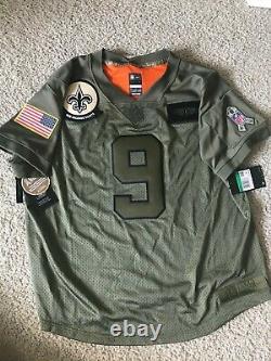 Rare Drew Brees Salute To Service Camo Nike Jersey Womens XL New Orleans Saints
