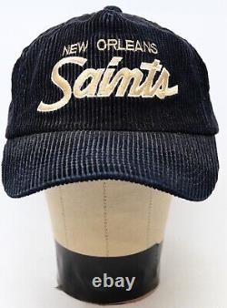 Rare VTG SPORTS SPECIALTIES New Orleans Saints Corduroy Strapback Hat 80s 90s