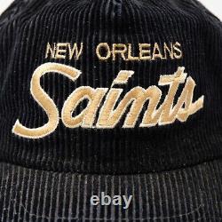 Rare VTG SPORTS SPECIALTIES New Orleans Saints Corduroy Strapback Hat 80s 90s
