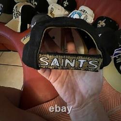 Rare Vintage 80's NWOT Annco New Orleans Saints NFL Black Embroidered Hat
