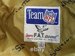 Rare Vintage Triple Fat Goose New Orleans Saints NFL Football Jacket Size XL