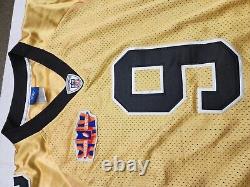 Reebok Authentic Gold Drew Brees New Orleans Saints Super Bowl Jersey Sz 56