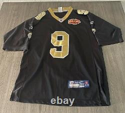 Reebox Men's New Orleans Saints Drew Brees #9 Jerset Sz 50 Black & Gold RN # 119