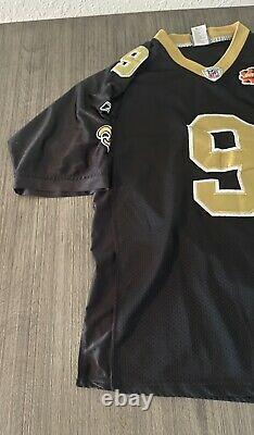 Reebox Men's New Orleans Saints Drew Brees #9 Jerset Sz 50 Black & Gold RN # 119