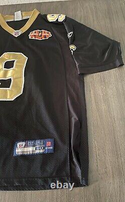 Reebox Men's New Orleans Saints Drew Brees #9 Jerset Sz 50 Black & Gold RN # 119