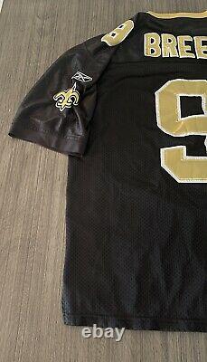 Reebox Men's New Orleans Saints Drew Brees #9 Jerset Sz 50 Black & Gold RN # 119