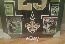 Reggie Bush Autographed New Orleans Saints Jersey Custom Framed Psa Coa