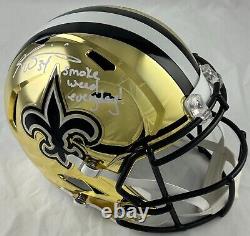 Ricky Williams New Orleans Saints Signed Full Size Chrome Replica Helmet JSA COA