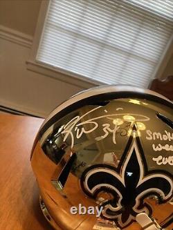 Ricky Williams Signed New Orleans Saints Full Size Chrome Replica Helmet