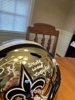 Ricky Williams Signed New Orleans Saints Full Size Chrome Replica Helmet