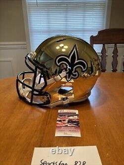 Ricky Williams Signed New Orleans Saints Full Size Chrome Replica Helmet