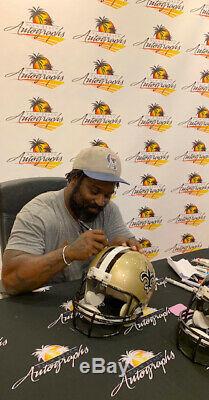 Ricky Williams Signed New Orleans Saints Full Size Helmet I keep It 420% JSA