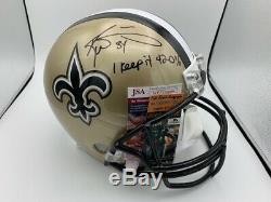 Ricky Williams Signed New Orleans Saints Full Size Helmet I keep It 420% JSA