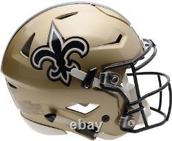 Riddell New Orleans Saints Revolution Speed Flex Authentic Football Helmet