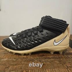 SZ 16 Nike Force Savage Pro 2 New Orleans Saints Black Gold Football Cleats