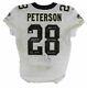 Saints Adrian Peterson 3x Insc Signed Game Used White Nike Jersey Bas Witnessed