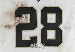 Saints Adrian Peterson 3x Insc Signed Game Used White Nike Jersey BAS Witnessed