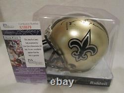 Saints Owner Tom Benson Autographed New Orleans Saints Mini Helmet JSA Cert