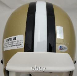 Sale! Drew Brees Autographed Signed Saints Full Size Replica Helmet Beckett